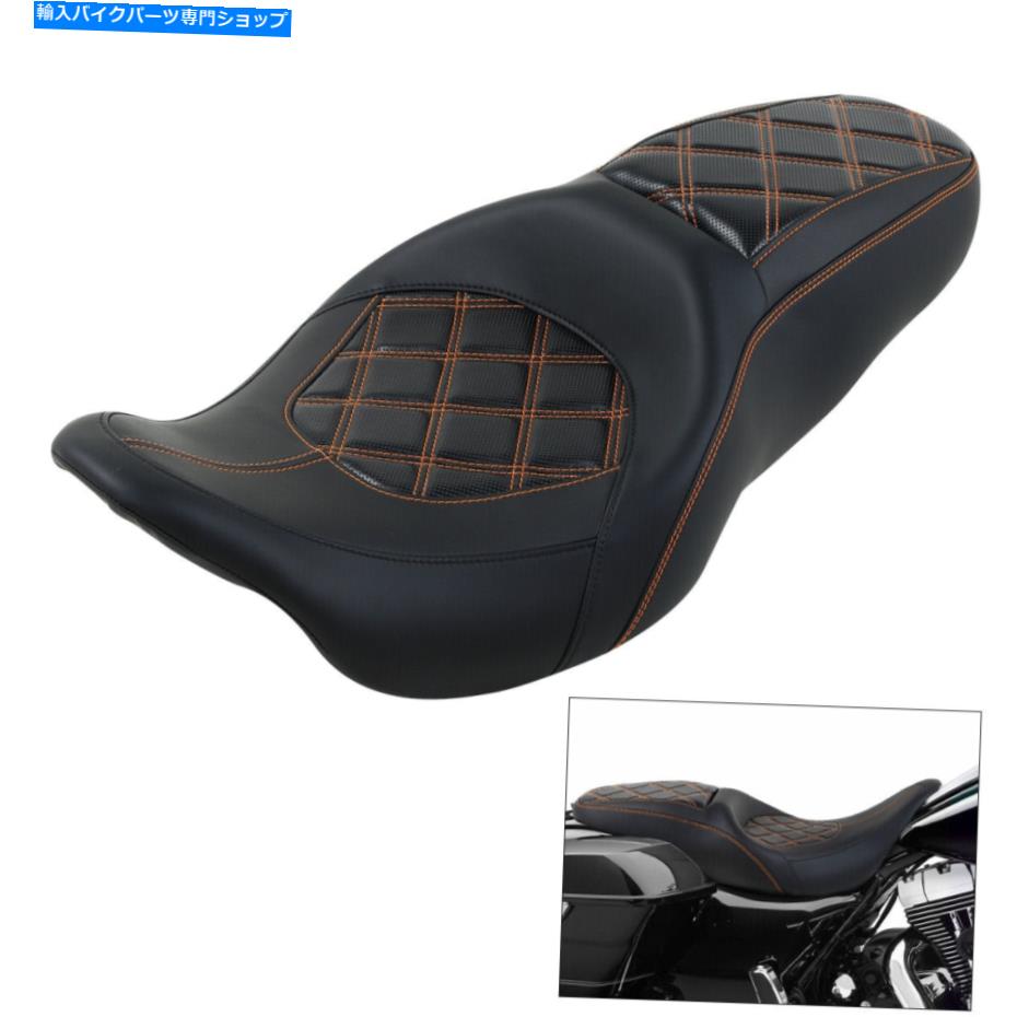 Seats ハーレーツーリングCVO Limited Flhtkse 09-22に適したブラックドライバーの助手席 Black Driver Passenger Seat Fit For Harley Touring CVO Limited FLHTKSE 09-22