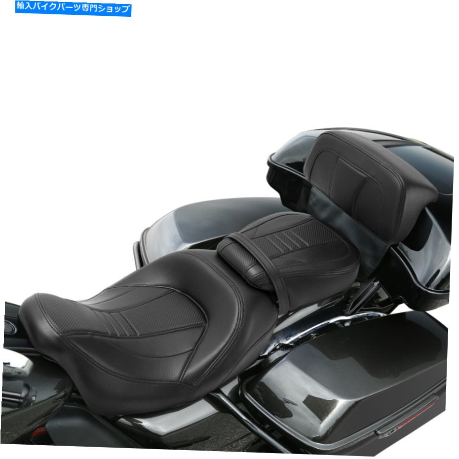 Seats ライダーの助手席 +バックレストパッドハーレーツーリングロードグライド2014-2022に適しています Rider Passenger Seat + Backrest Pad Fit For Harley Touring Road Glide 2014-2022