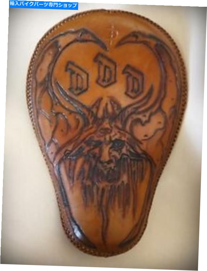 Seats カスタムツールレザーチョッパーボバーハードテイルトライアンフソロシートオートバイUSA custom tooled leather chopper bobber hardtail triumph solo seat motorcycle USA