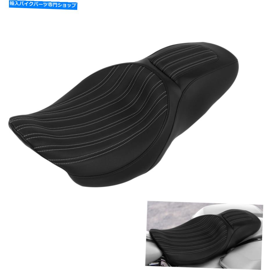 Seats ハーレーツーリングストリートグライド2009-2022にふさわしいブラックドライバーの乗客2アップシート Black Driver Passenger Two-Up Seat Fit For Harley Touring Street Glide 2009-2022