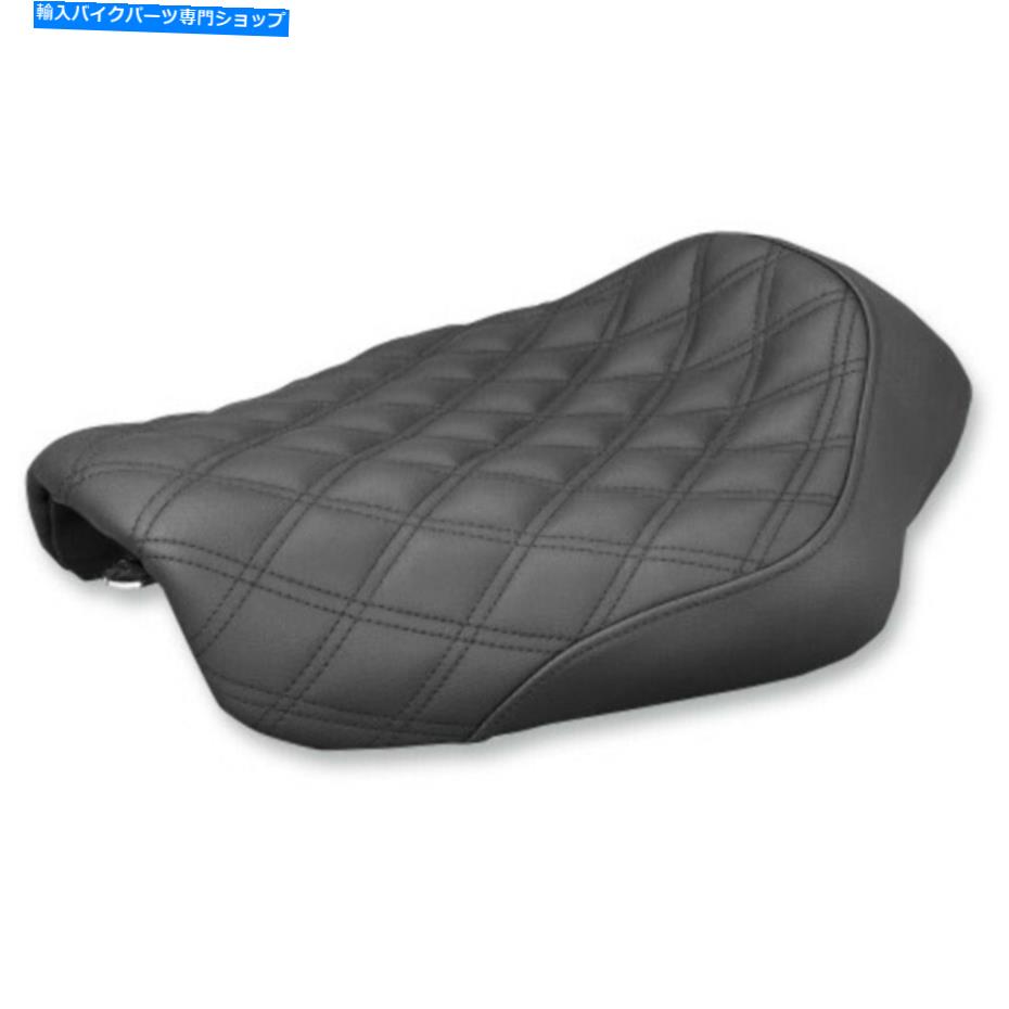 Seats サドルメン反逆者ブラックラティスステッチソロドライバーシートハーレー2004-05ダイナFXD Saddlemen Renegade Black Lattice Stitch Solo Driver Seat Harley 2004-05 Dyna FXD