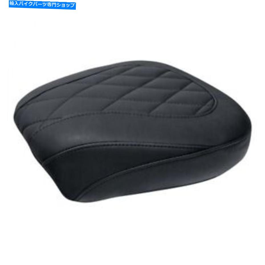 Seats マスタングワイドトリッパーリアライダーシートブラックダイヤモンドステッチリアシート76705 Mustang Wide Tripper Rear Rider Seat Black Diamond Stitch Rear Seat 76705