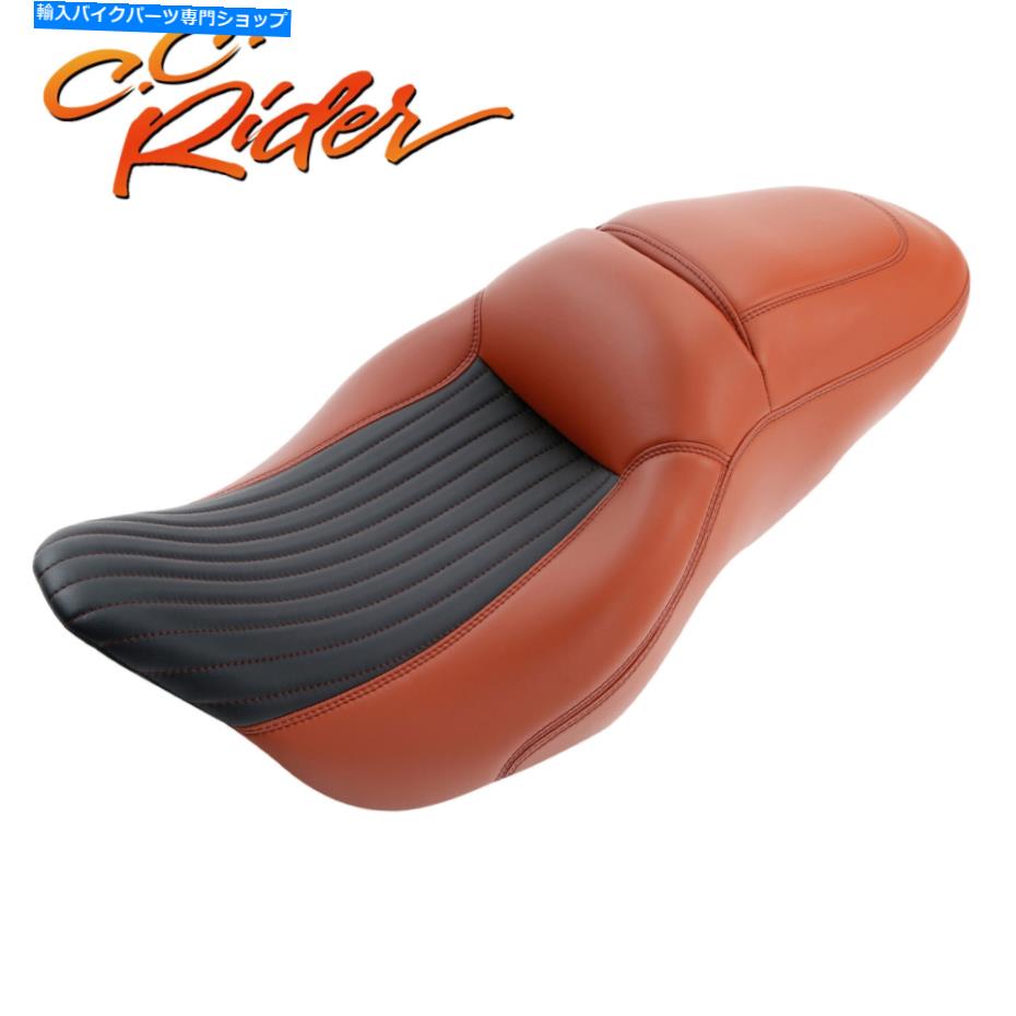 Seats C.C.ライダードライバーの助手席ハーレーツーリングストリートグライドFLHX 09-22に適しています C.C. RIDER Driver Passenger Seat Fit For Harley Touring Street Glide FLHX 09-22