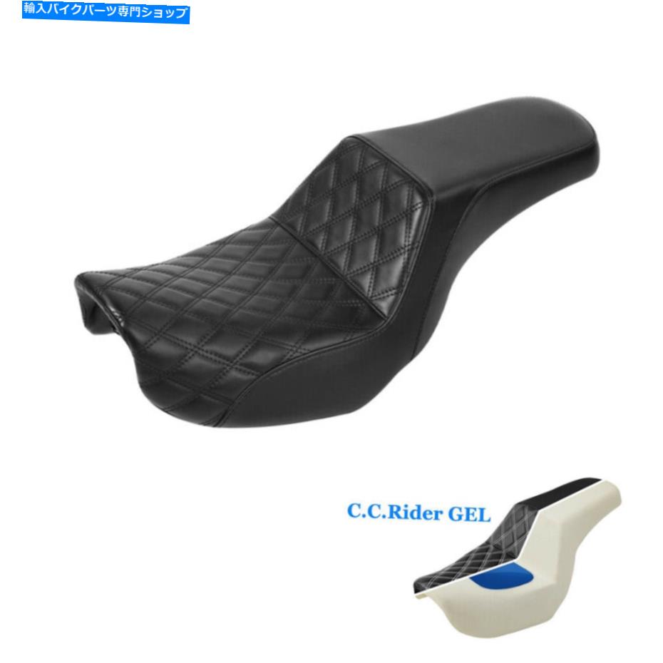 Seats ハーレーダイナスーパーワイドグライドストリートボブにフィットするドライバーの乗客ジェルシートボブ06-17 Driver Passenger Gel Seat Fit For Harley Dyna Super Wide Glide Street Bob 06-17