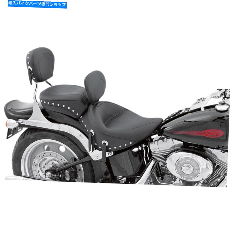 Seats マスタングオートバイ製品のピリオンシート - スタッズ付き-Softail '06'10 79533 MUSTANG MOTORCYCLE PRODUCTS Pillion Seat - Studded - Softail '06'10 79533