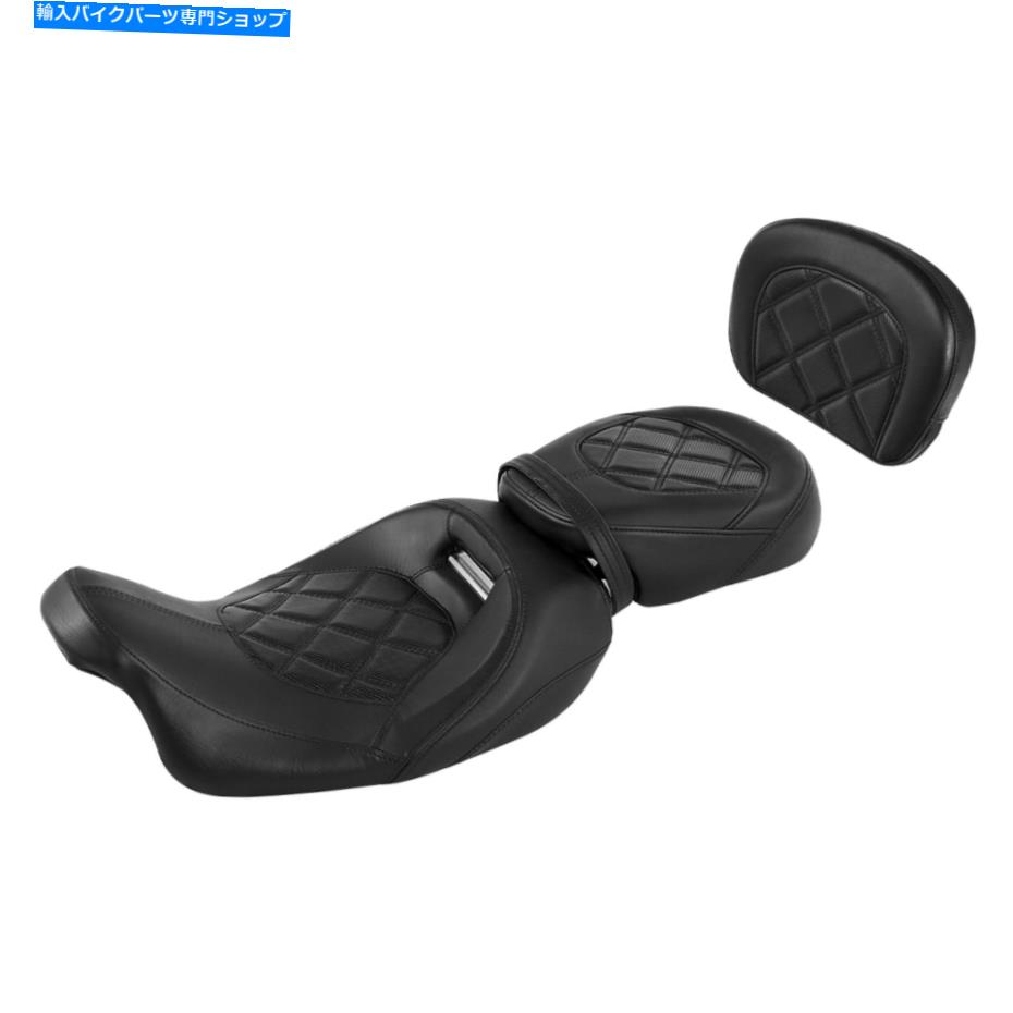 Seats ハーレーCVOツーリングエレクトラロードグライドに適したドライバー助手席＆パッドフィット09-22 Driver Passenger Seat & Pad Fit For Harley CVO Touring Electra Road Glide 09-22