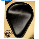 Seats ボブバーチョッパーカスタムレザーハンドメイドソロシート ''ドロップブラック "サイズs/1 Bobber Chopper Custom leather handmade Solo seat ''Drop black" size S/1