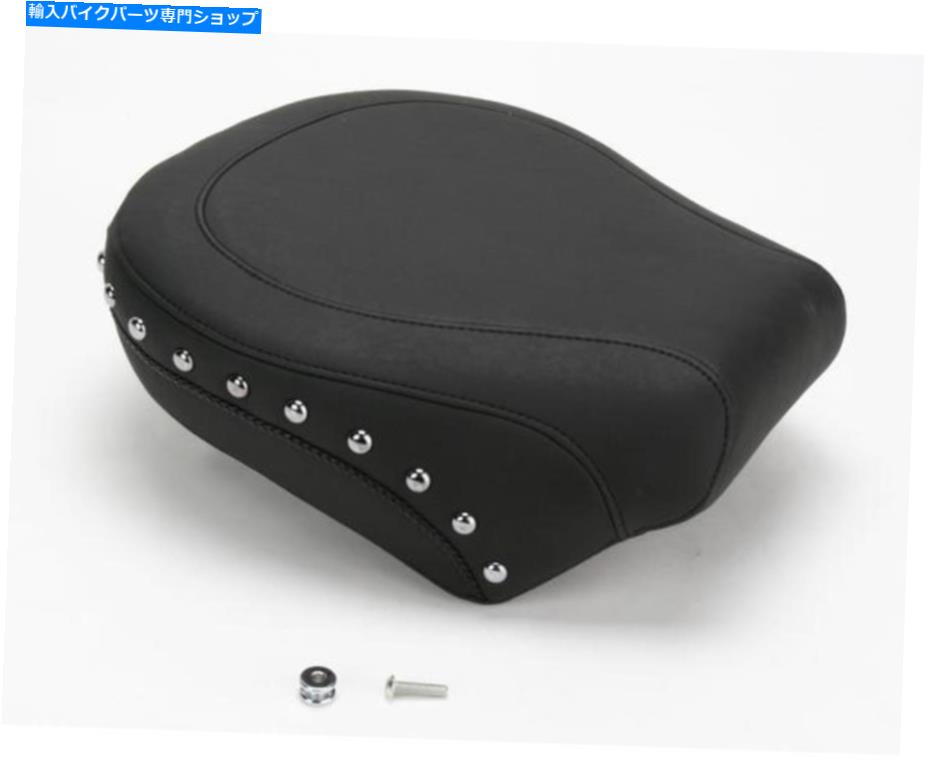 Seats Mustang 75095ビンテージワイド助手席-ChromeStudded Mustang 75095 Vintage Wide Passenger Seat - Chrome Studded