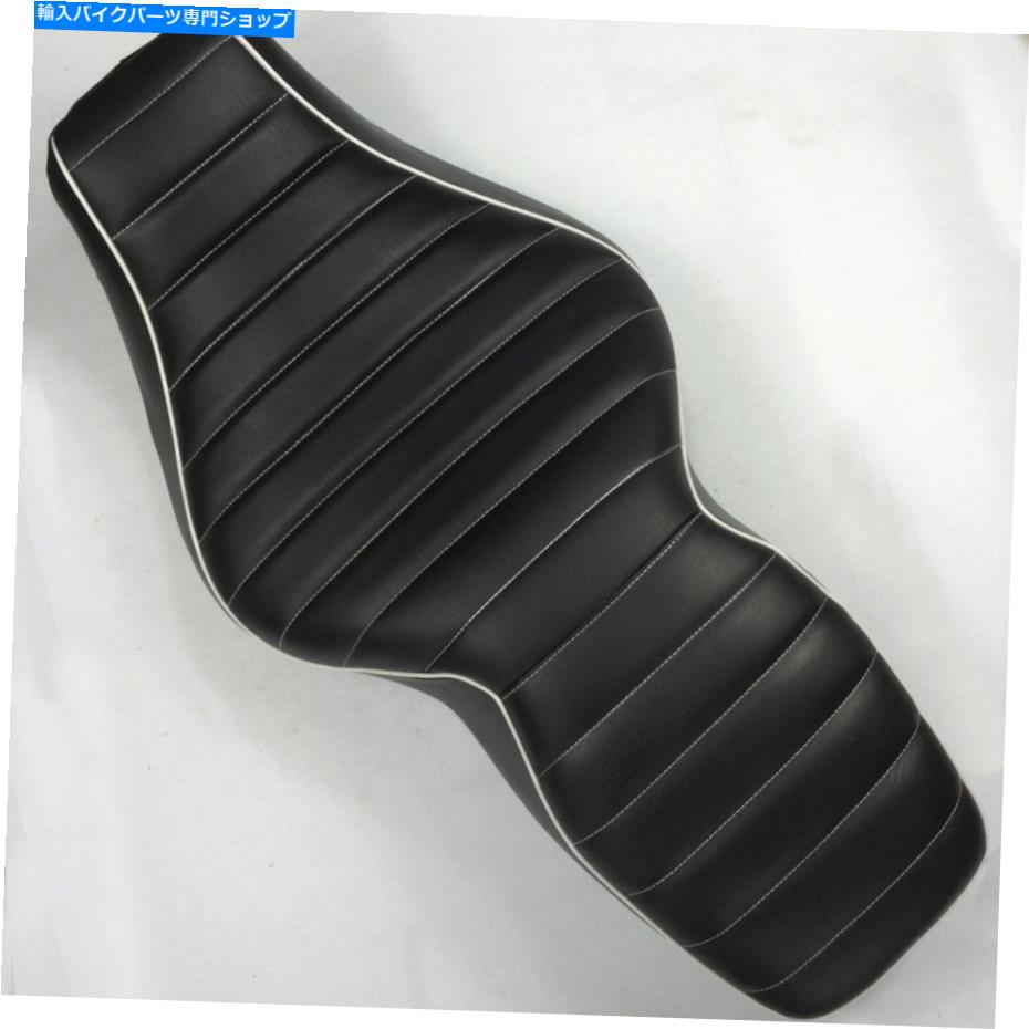 Seats ドライバーの乗客2アップクロスストライプスタイルのハーレーFlhrロードキングのためのレザーシート Driver Passenger 2-up Cross Stripe Style Leather Seat For Harley FLHR Road King