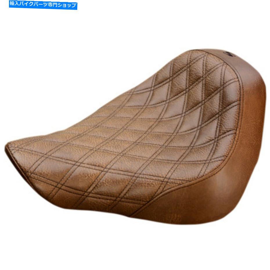 Seats サドルマンブラウンレネゲード格子ステッチソロシートハーレーM8ソフトアットボーイflfb Saddlemen Brown Renegade Lattice Stitch Solo Seat Harley M8 Softail Fat Boy FLFB