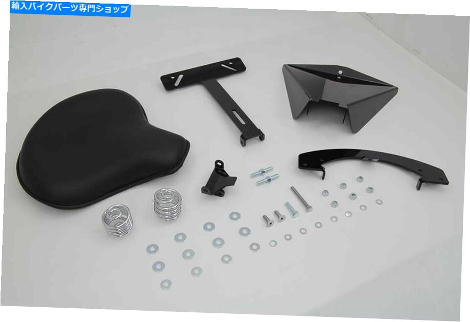 Seats vツインによるハーレーデビッドソンのためのマウントキット付きブラックレザーソロシート Black Leather Solo Seat With Mount Kit for Harley Davidson by V-Twin