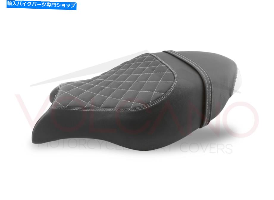 Seats ドゥカティスポーツクラシックGT 1000 2006-2012火山座席カバーホワイトシームアンチスリップ Ducati Sportclassic Gt 1000 2006-2012 Volcano Seat cover White Seams Anti Slip