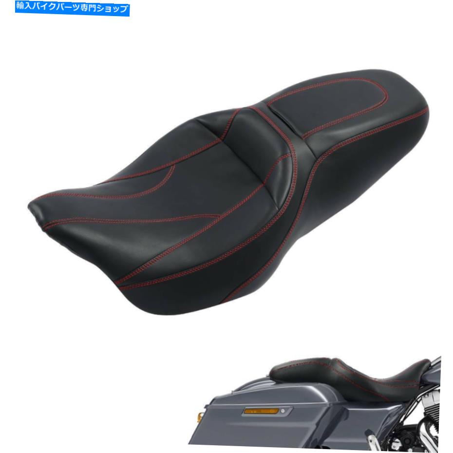 Seats ハーレーデビッドソンツーリング2009-2022に適したワンピースドライバーの助手席2 One Piece Driver Passenger Seat Two Up Fit For Harley Davidson Touring 2009-2022
