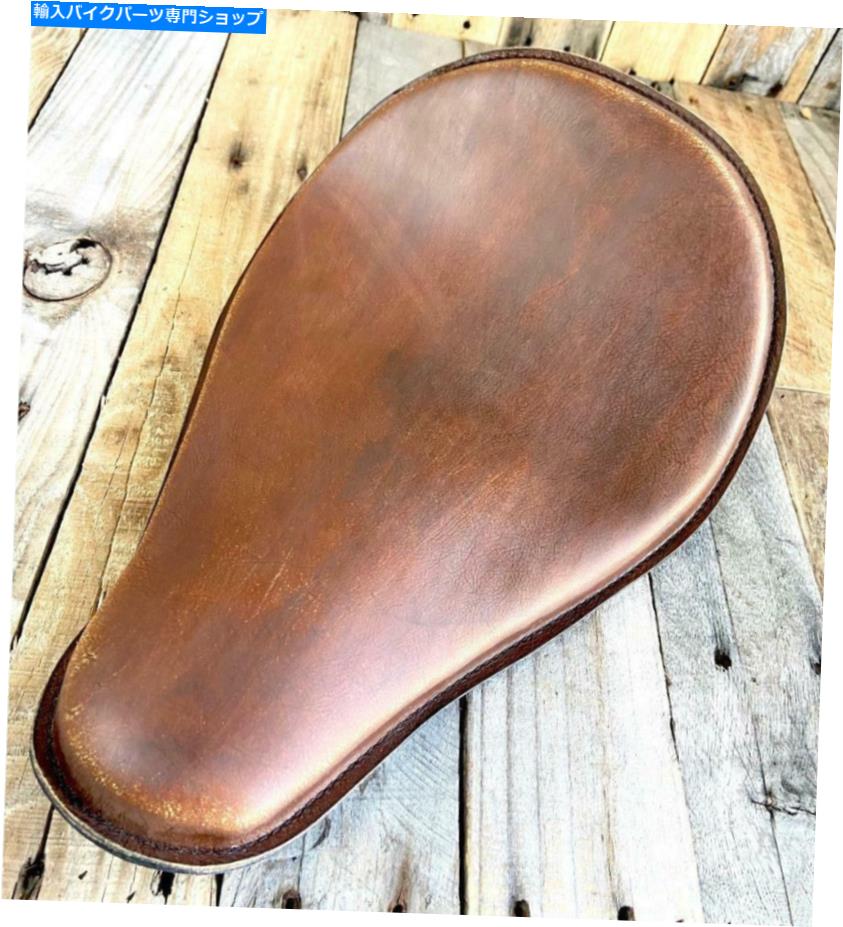 Seats 春のソロシートチョッパーボバーハーレーソフトアイル11x16ソフトブルン遭難レザー Spring Solo Seat Chopper Bobber Harley Softail 11x16 Soft Brn Distressed Leather