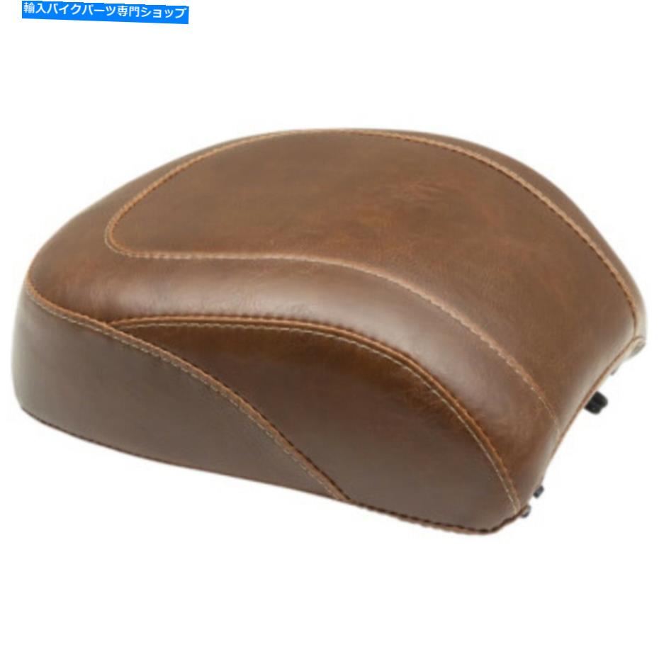 Seats マスタングブラウン滑らかな後部助手席パッドハーレーソフトアットボーイFLFB 18+ Mustang Brown Smooth Rear Passenger Seat Pad Harley Softail Fat Boy FLFB 18+