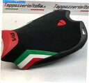 Seats Ducati Panigale V4 2018-2019 Tappezzeria Italiaライダーシートカバーベルベット旗 Ducati Panigale V4 2018-2019 Tappezzeria Italia Rider Seat Cover Velvet Flag