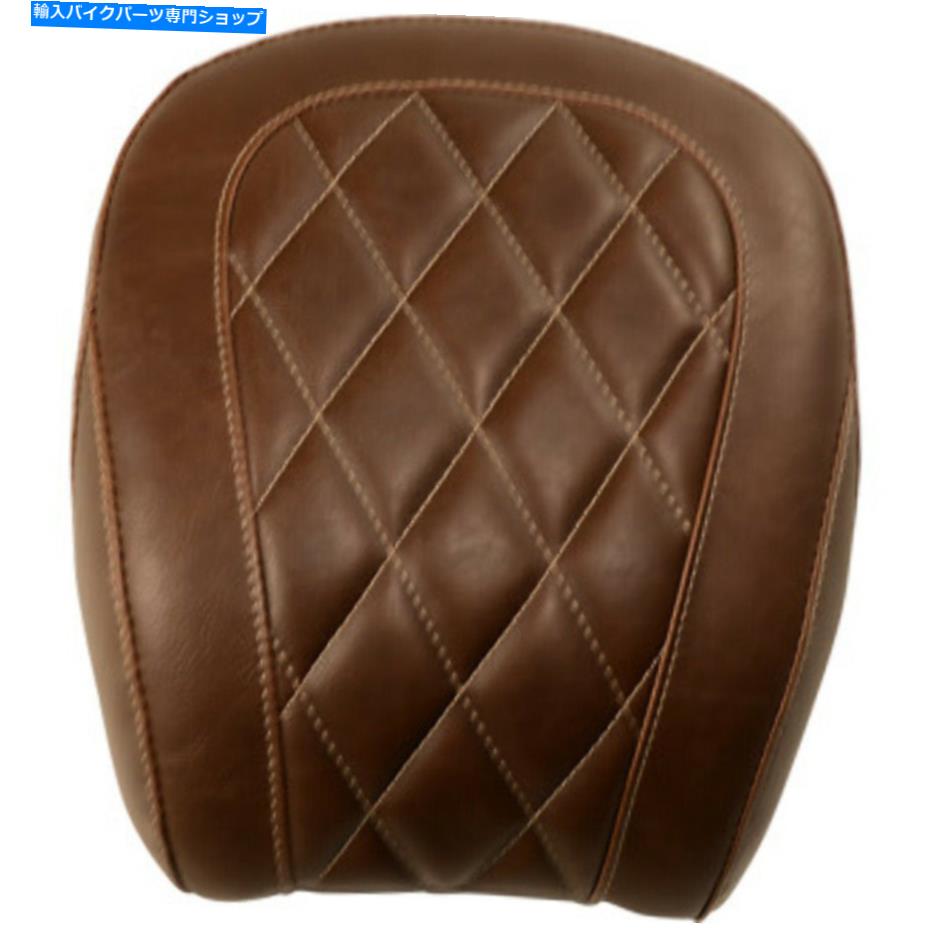 Seats ムスタングブラウンダイヤモンドリア乗客シートパッドハーレーソフトエールヘリテージデラックス18+ Mustang Brown Diamond Rear Passenger Seat Pad Harley Softail Heritage Deluxe 18+