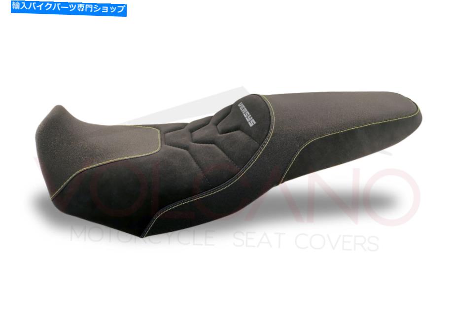 Seats カワサキ・ヴェルシスx 300 2017-2020火山デザインシートカバーフルオイエロー FIT KAWASAKI VERSYS X 300 2017-2020 Volcano Design Seat Cover FLUO YELLOW A