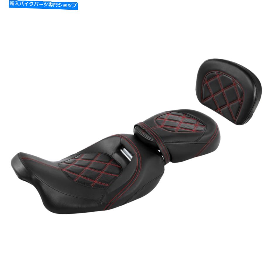 Seats ドライバー助手席バックレストパッドハーレーツアーCVOロードグライド09-22に適しています Driver Passenger Seat Backrest Pad Fit For Harley Touring CVO Road Glide 09-22