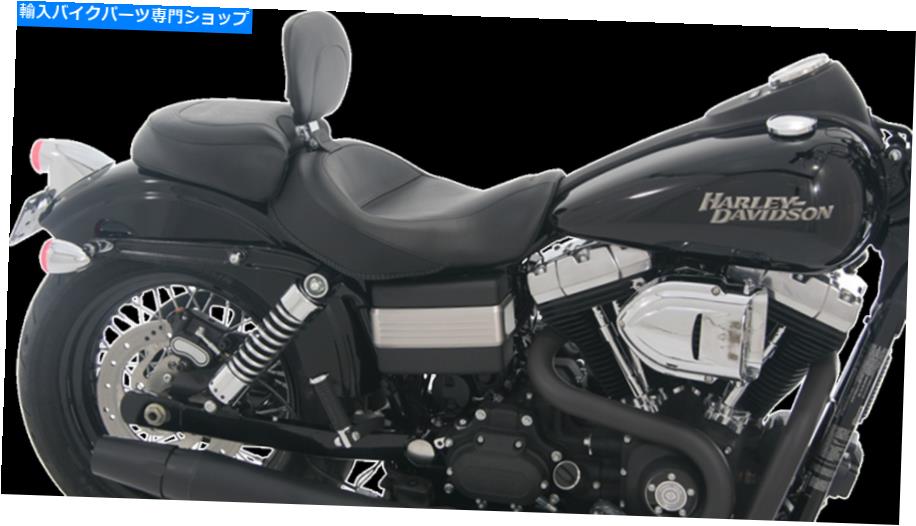 Seats ワイドリアシート - ヴィンテージ - ブラック - 滑らか-FXD '06 -'17 79359 Wide Rear Seat - Vi..