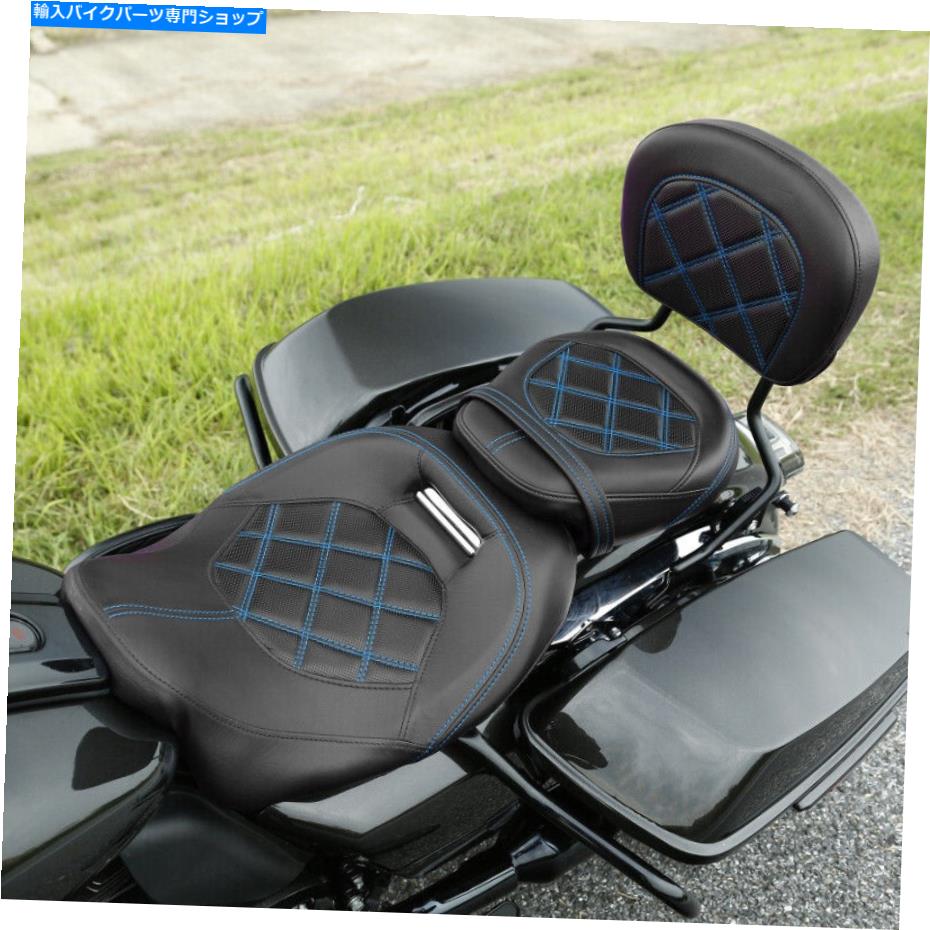 Seats ハーレーCVOストリートグライド10-12 2015-upに適合するライダーの助手席バックレストパッド Rider Passenger Seat Backrest Pad Fit For Harley CVO Street Glide 10-12 2015-up