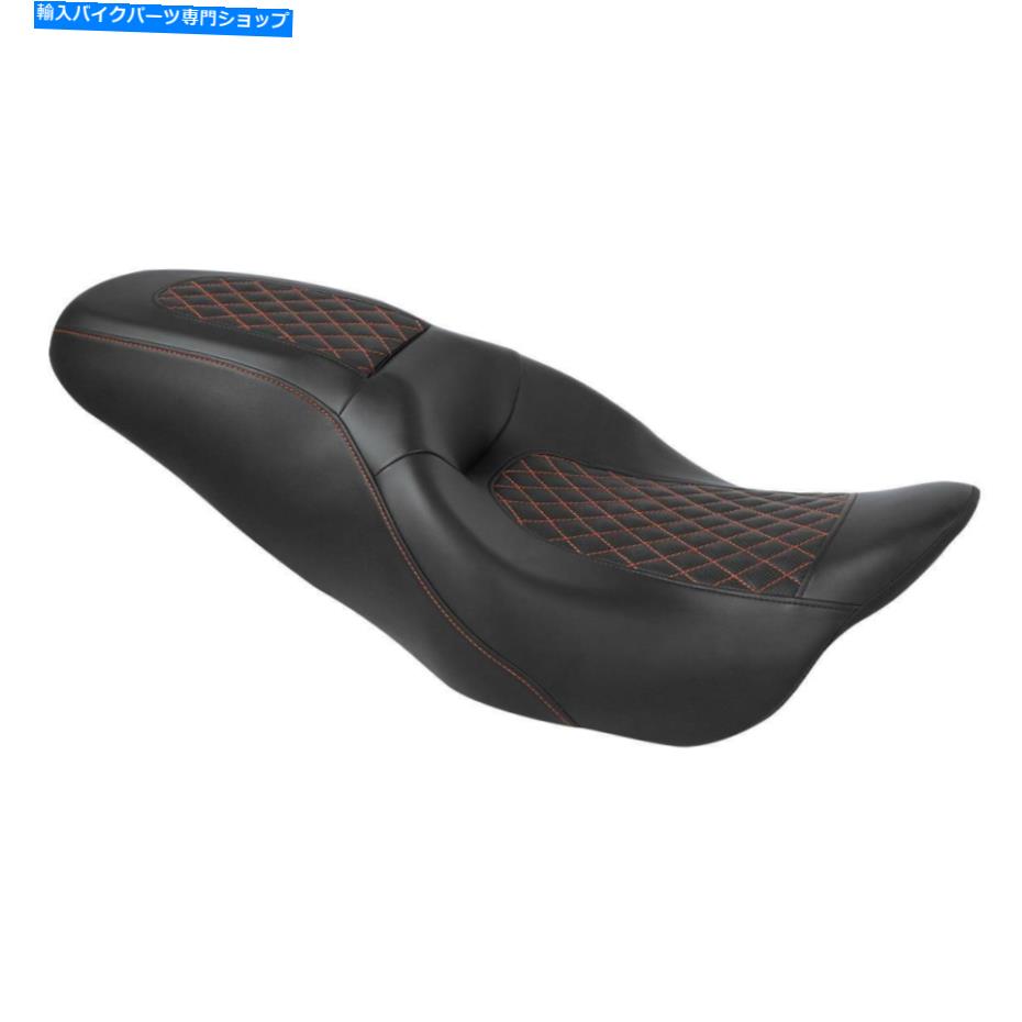 Seats ハーレーロードキンググライドにフィットするブラックドライバーライダーと助手席クッション09-22 Black Driver Rider & Passenger Seat Cushion Fit For Harley Road King Glide 09-22