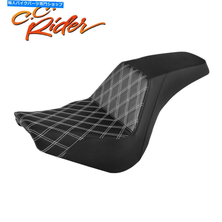 Seats C.C.ハーレーFXST FXBB 2018-upに適したライダードライバーと助手席クッションフィット C.C. RIDER Driver & Passenger Seat Cushion Fit For Harley FXST FXBB 2018-Up