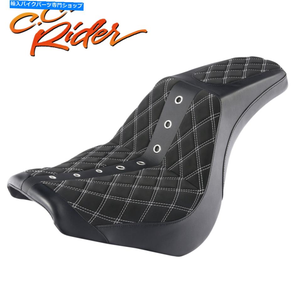 Seats C.C.ハーレーストリートボブに適したライダードライバーの助手席18 19 20 21 22 C.C. RIDER Driver Passenger Seat Fit For Harley Street Bob 18 19 20 21 22