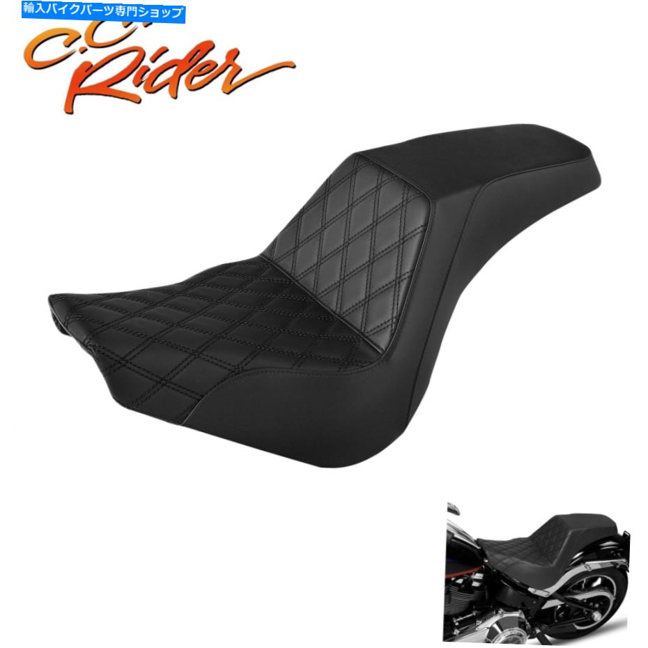 Seats C.C.ライダードライバーの助手席ハーレーソフトエイルストリートボブ2018-アロム C.C. RIDER Driver Passenger Seat Fit For Harley Softail Street Bob 2018-Up Black