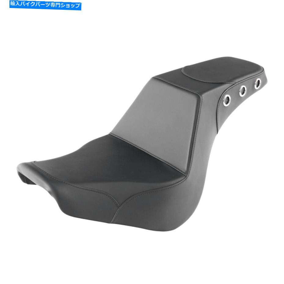 Seats ハーレーソフトアイルストリートボブFXBB FXST 18-22 USに適した黒いドライバーの助手席 Black Driver Passenger Seat Fit For Harley Softail Street Bob FXBB FXST 18-22 US