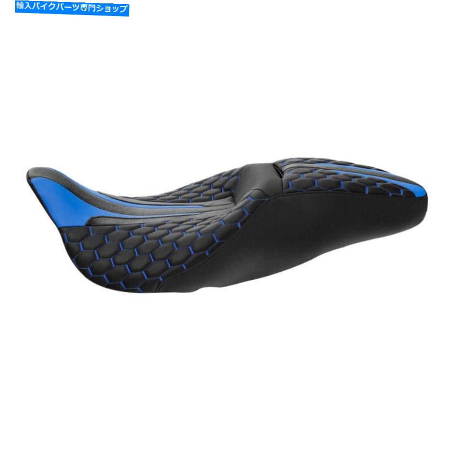 Seats ハーレーツーリングCVOストリートグライドに適したブラックブルードライバーと助手席 Black Blue Driver & Passenger Seat Fit For Harley Touring CVO Street Glide 09-22