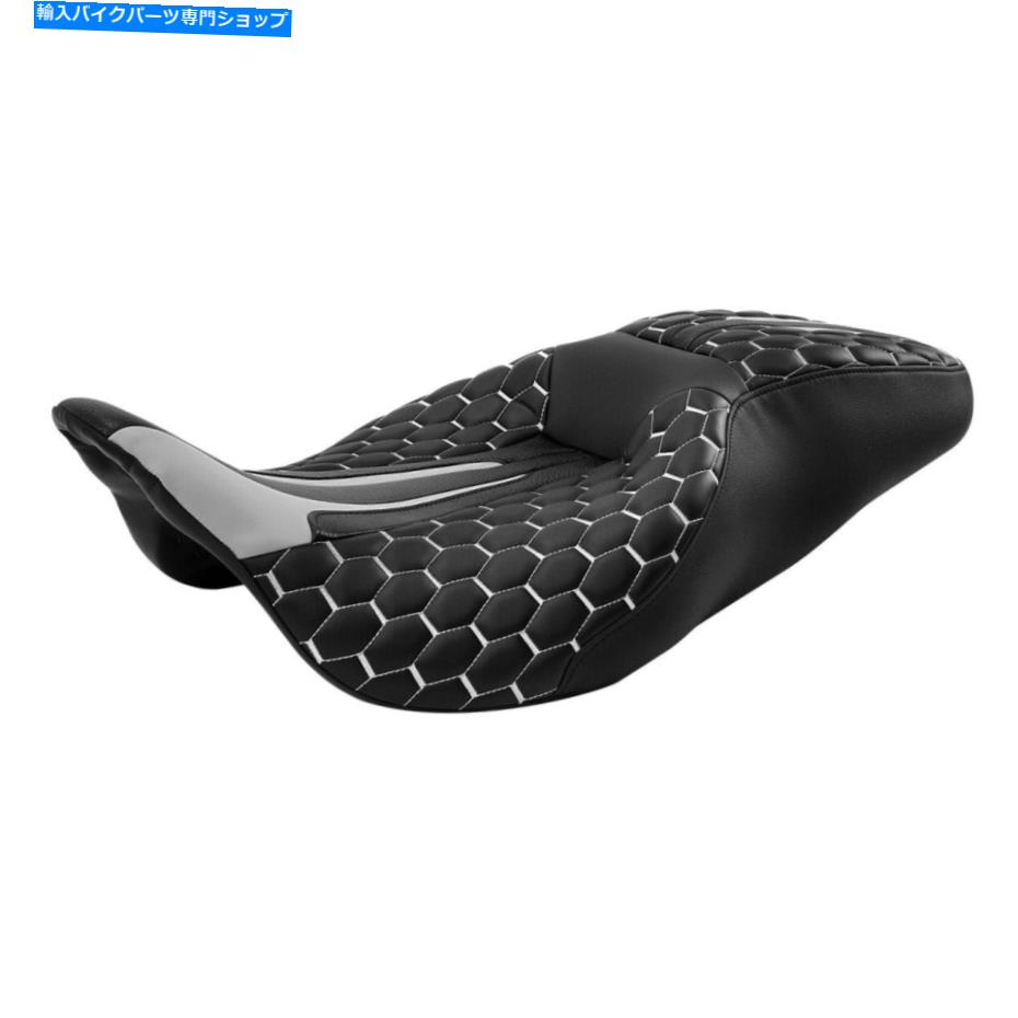 Seats ハーレーツーリングロードキンググライドに適した黒いドライバーの助手席 Black Driver Passenger Seat Fit For Harley Touring Road King Glide 09-22 2020