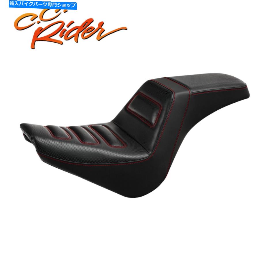 Seats C.C.ライダードライバーの乗客2アップシートハーレーソフトアイルスタンダード2020-23 C.C. RIDER Driver Passenger Two-up Seat Fit For Harley Softail Standard 2020-23