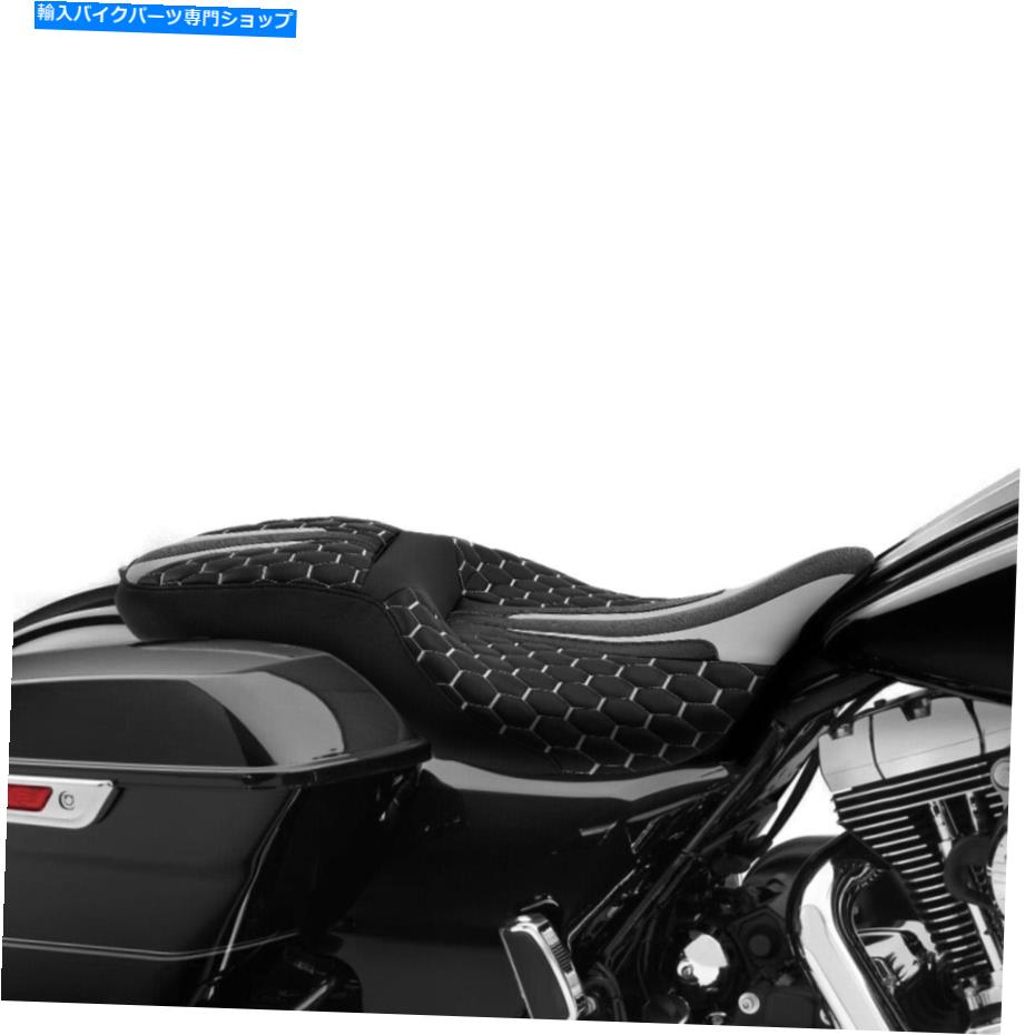 Seats ハーレーツーリングエレクトラグライド09-later 2019に適した黒いドライバーの助手席 Black Driver Passenger Seat Fit For Harley Touring Electra Glide 09-Later 2019