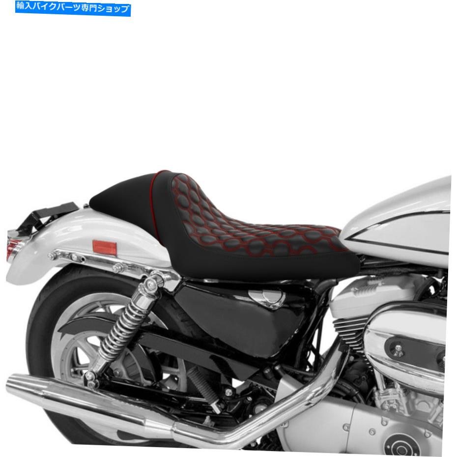 Seats ハーレースポーツスター1200 883 04-later 2005 PUレザーに適したドライバーの助手席 Driver Passenger Seat Fit For Harley Sportster 1200 883 04-later 2005 PU Leather