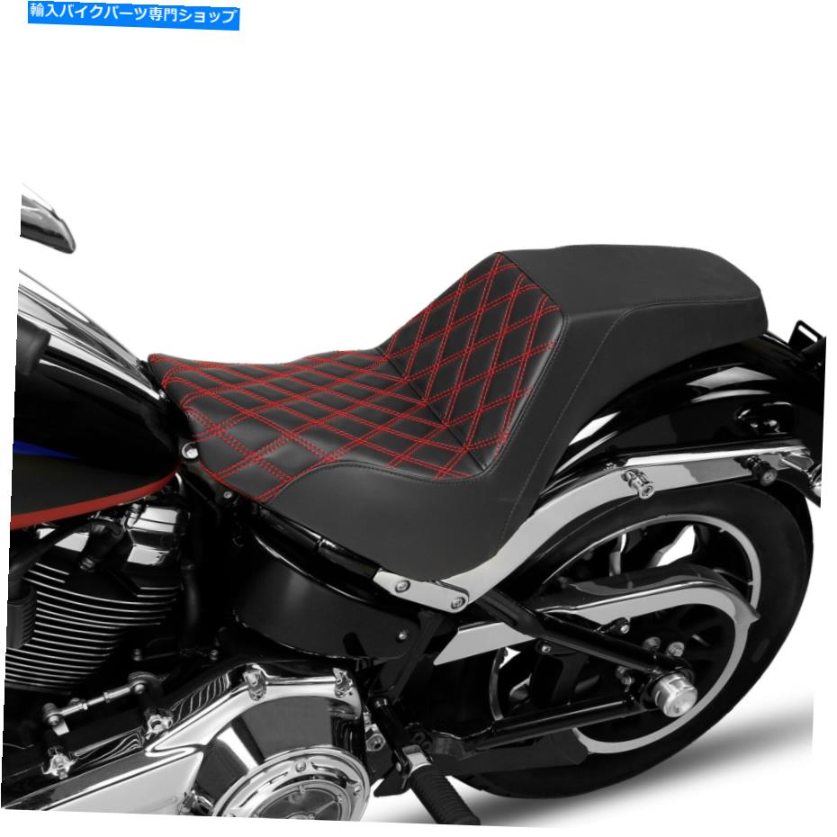 Seats ハーレーソフトアイルスタンダードストリートボブに適した黒いドライバーの助手席ボブ18-22 20 Black Driver Passenger Seat Fit For Harley Softail Standard Street Bob 18-22 20