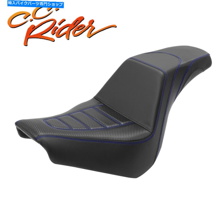 Seats C.C.ライダードライバー助手席クッションフィットハーレーソフトアイルスタンダード2020-22 C.C.RIDER Driver Passenger Seat Cushion Fit For Harley Softail Standard 2020-22