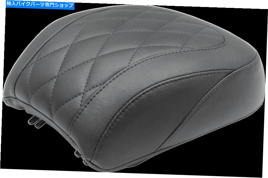 Seats マスタングブラックダイヤモンドリア - ピリオンパッドワイドトリッパーソロシート83027 Mustang Black Diamond Rear - Pillion Pad Wide Tripper Solo Seat 83027