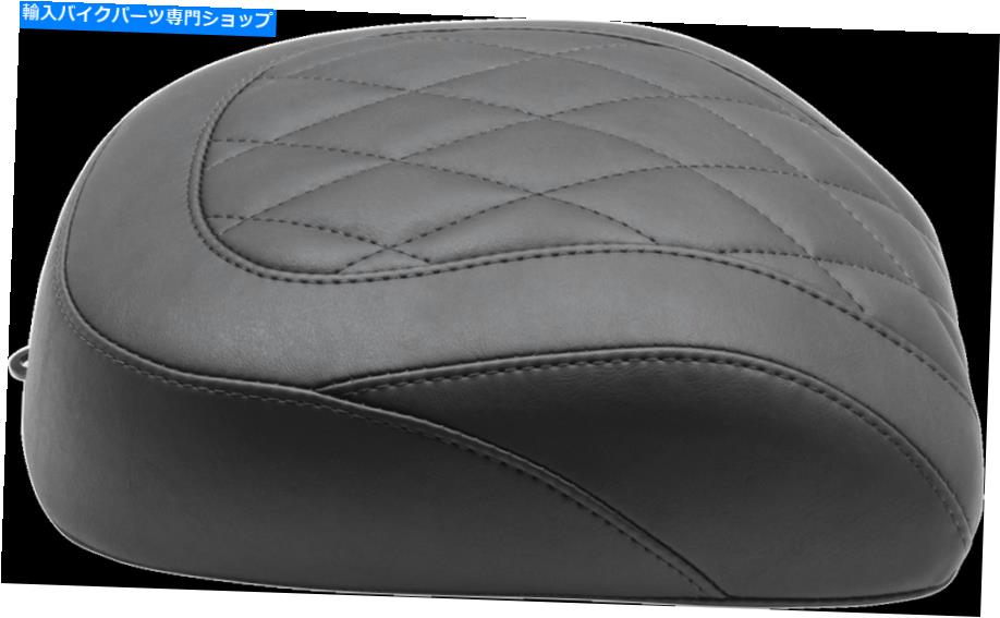 Seats マスタングブラックダイヤモンドリア - ピリオンパッドワイドトリッパーソロシート83063 Mustang Black Diamond Rear - Pillion Pad Wide Tripper Solo Seat 83063