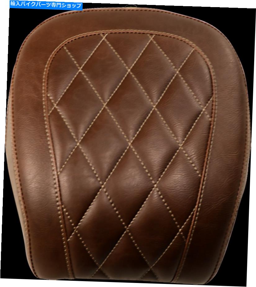 Seats マスタング[83033]ワイドトリッパーソロシートブラウンダイヤモンドリア - ピリオンパッド Mustang [83033] Wide Tripper Solo Seat Brown Diamond Rear - Pillion Pad