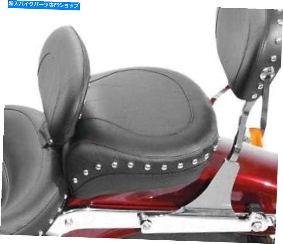 Seats マスタングワイドツアースタッドレコーズリアシートハーレーソフトアイルFXST、FLST 00-06 Mustang Wide Touring Studded Recessed Rear Seat Harley Softail FXST, FLST 00-06