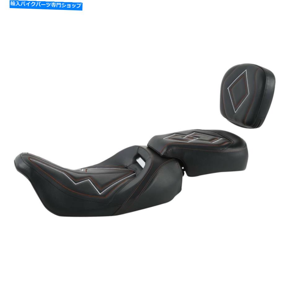 Seats ハーレーストリートエレクトラグライドにフィットする2つのフロントリアシート＆バックレストフィット09-22 20 Two-up Front Rear Seat & Backrest Fit For Harley Street Electra Glide 09-22 20
