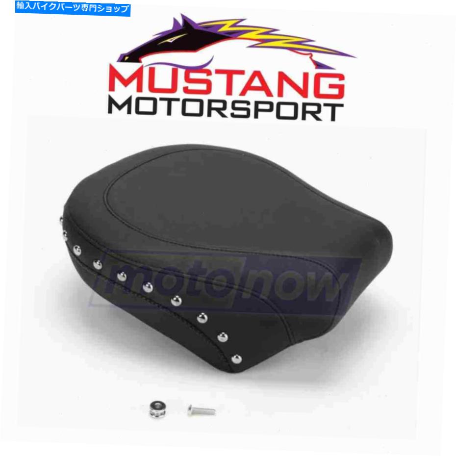 Seats マスタングは2005年から2006年のハーレーデイビッドソンflstniソフトアイルの後部座席を散りばめた Mustang Studded Rear Seat for 2005-2006 Harley Davidson FLSTNI Softail be