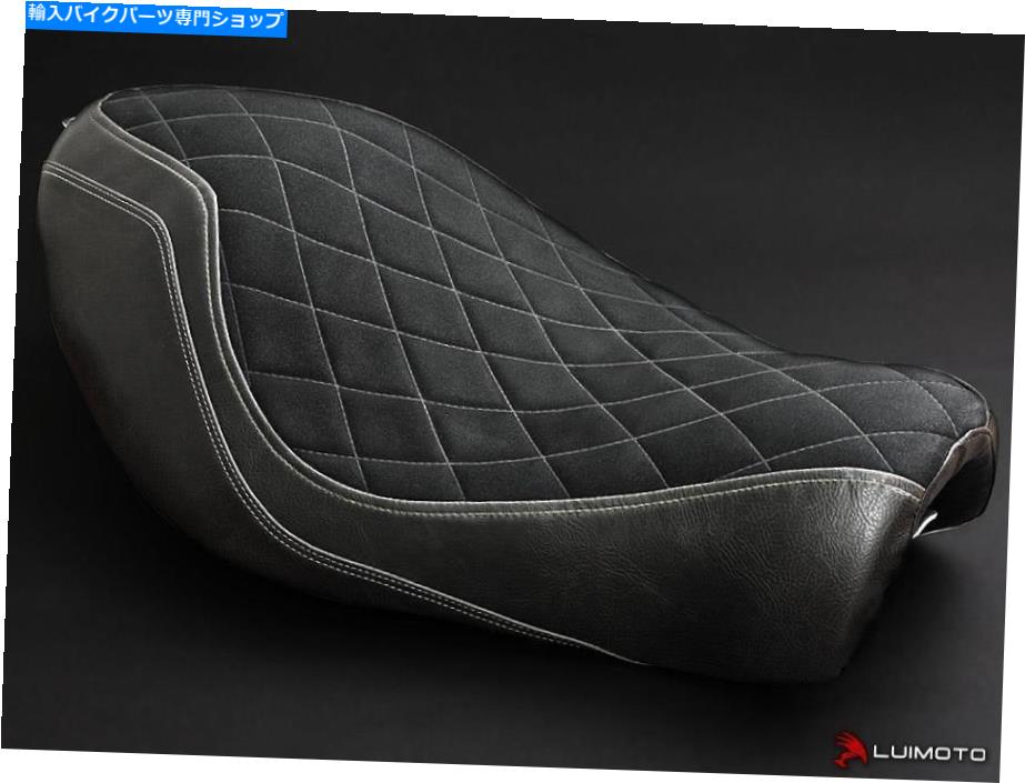 Seats ハーレーデビッドソンスポーツスターアイアン883シートカバー04-15ブラックシルバーステッチ2ルイモト Harley Davidson Sportster Iron 883 Seat Cover 04-15 Black Silver Stitch2 Luimoto