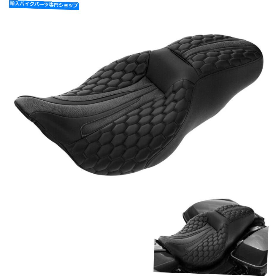 Seats ハーレーツーリングCVOストリートロードグライドにフィットする2つのドライバーの乗客シート09-22 Two Up Driver Passenger Seat Fit For Harley Touring CVO Street Road Glide 09-22