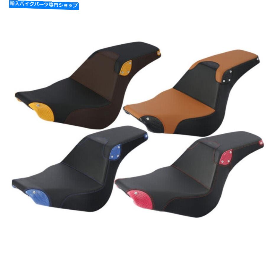 Seats ハーレーソフトアイルスタンダードストリートボブ2018-2022ブラックに適したドライバーの助手席 Driver Passenger Seat Fit For Harley Softail Standard Street Bob 2018-2022 Black