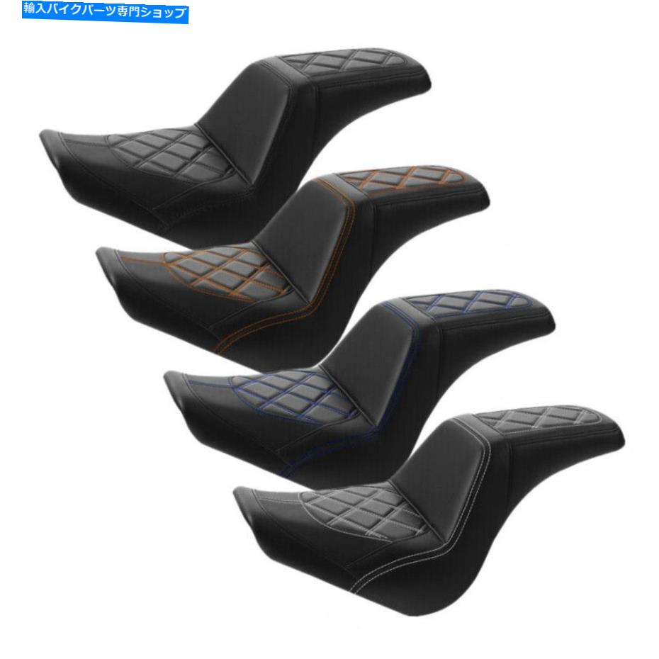 Seats ドライバーと助手席2-ハーレーソフトアイルストリートボブFXBB FXST 2018-upにフィット Driver & Passenger Seat 2-Up Fit For Harley Softail Street Bob FXBB FXST 2018-up