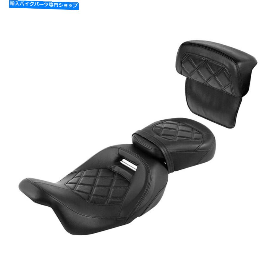 Seats ブラックドライバーライダーと助手席のバックレストハーレーツーリンググライド14-22に適しています Black Driver Rider & Passenger Seat Backrest Fit For Harley Touring Glide 14-22