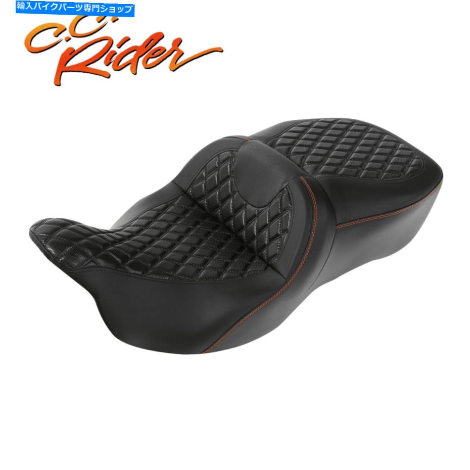 Seats C.C.ハーレーツアーエレクトラグライド2009-23に適したライダードライバーと助手席 C.C. RIDER Driver & Passenger Seat Fit For Harley Touring Electra Glide 2009-23