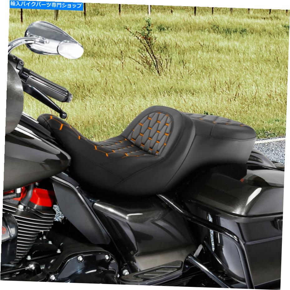 Seats ライダードライバーの助手席ハーレーツーリングロードキングロードグライド09-2022に適しています Rider Driver Passenger Seat Fit For Harley Touring Road King Road Glide 09-2022